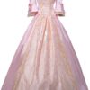 Mittelalterliches Renaissance-Kostüm für Damen – Elegantes Vintage Abendkleid, Gothic Prinzessinnenkleid im Barock- und Rokoko-Stil für Halloween, Karneval und Cosplay