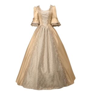 Mittelalterliches Renaissance-Kostüm für Damen – Elegantes Vintage Halloween-Abendkleid im Gothic-Stil, Prinzessinnen-Kleidung im Barock- und Rokoko-Design für Karneval und...