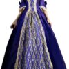 Mittelalterliches Renaissance-Kostüm für Damen – Elegantes Vintage Abendkleid im Gothic-Stil, Prinzessinnen-Kleidung im Barock- und Rokoko-Design für Halloween, Karneval und...