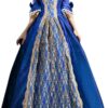Mittelalterliches Renaissance-Kostüm für Damen – Elegantes Vintage-Abendkleid im Gothic-Stil, Prinzessin-Kostüm aus Barock und Rokoko für Karneval, Halloween und Cosplay