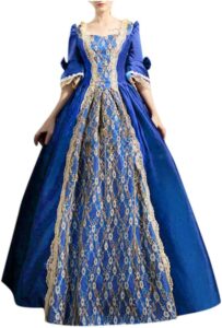 Mittelalterliches Renaissance-Kostüm für Damen – Elegantes Vintage-Abendkleid im Gothic-Stil, Prinzessin-Kostüm aus Barock und Rokoko für Karneval, Halloween und Cosplay