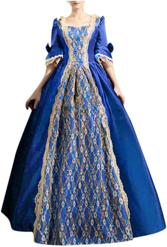 Mittelalterliches Renaissance-Kostüm für Damen – Elegantes Vintage-Abendkleid im Gothic-Stil, Prinzessin-Kostüm aus Barock und Rokoko für Karneval, Halloween und Cosplay