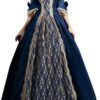 Mittelalterliches Renaissance-Kostüm für Damen – Elegantes Vintage-Kleid für Halloween, Abendveranstaltungen, Gothic-Stil, Prinzessinnen-Outfit, Barock- und Rokoko-Kostüm,...