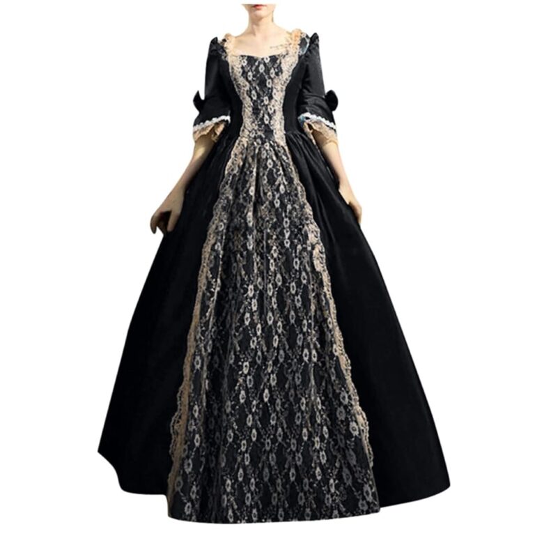 Mittelalterliches Renaissance-Kostüm für Damen – Vintage-Langes Abendkleid im eleganten Gothic-Stil, Prinzessinnen-Outfit für Karneval, Barock- und Rokoko-Kostüm, ideales...