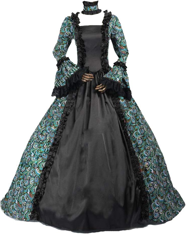 Rokoko Ballkleid für Damen im Gothic-Viktorianischen Stil des 18. Jahrhunderts - Maskerade Kostüm