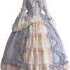 Rokoko Ballkleid im Gothic-Stil | Viktorianisches Kostüm für Damen – Palast-Mittelalterkleid, Renaissance-Abendkleider für Königinnen, Prinzessinnen-Kostüm mit Trompetenärmeln...
