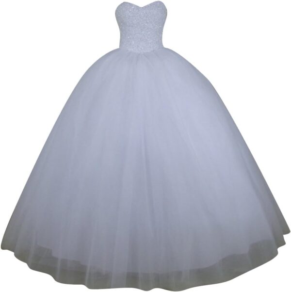 TAIGUHUI Hochzeitskleid, Transparentes Langes Prinzessinnen-Brautkleid
