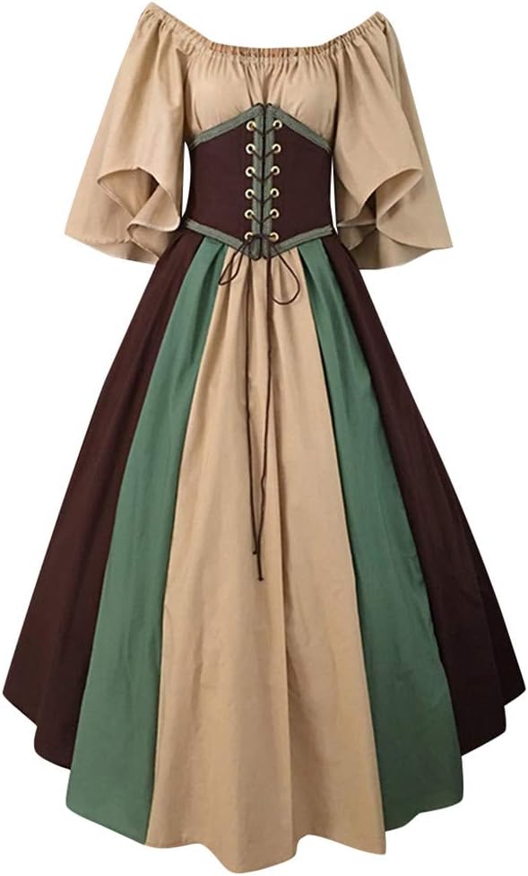 tsaChick Damen Sommerkleid Kurzarm Rundhals Mode Neu Vintage Gothic Patchwork Spitze Sexy Neck Kleid &bto393