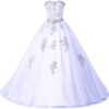 Vantexi Damen Elegantes Tüll-Langarm Abendkleid mit Spitze für formelle Anlässe und Hochzeiten