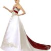 Vantexi Damen Strapless Hochzeitskleid mit Wulstiger Stickerei