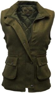 WALKER AND HAWKES - Bayston - Damen Tweed-Weste für ländliche Aktivitäten - ideal für die Jagd