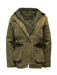WALKER AND HAWKES Damen Tweedjacke Derby in Hell-Salbei