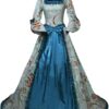 YWBleked Damen Halloween Kostüm im Winter Steampunk Gothic Stil - Mittelalterliches 50er Jahre Vintage Cocktailkleid für Ball, Party und Cosplay - Faschingskostüm