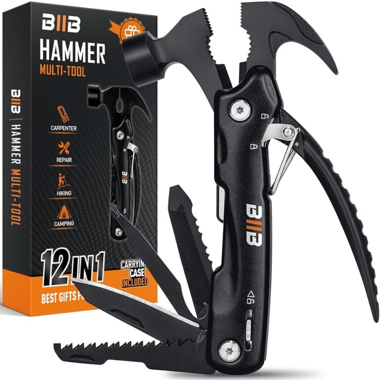 BIIB Geschenke für Männer: 12-in-1 Multitool als ideales Gadget für Papa, Geburtstagsgeschenk und Geschenk für Ihn – perfektes Camping-Zubehör