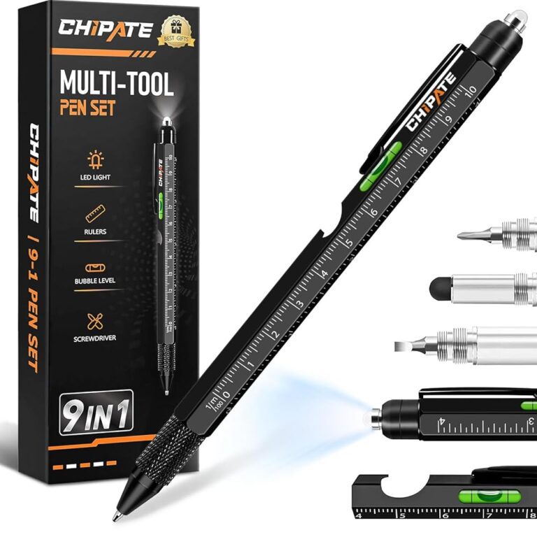 Chipate Geschenke für Männer - 9 in 1 Multifunktions-Kugelschreiber, ideales Valentinstagsgeschenk für Ihn und perfektes Geburtstagsgeschenk