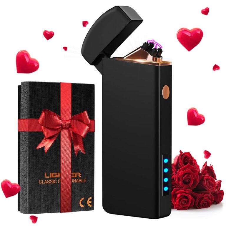 Coquimbo Elektrisches Lichtbogen-Feuerzeug für Männer - Ideal als Valentinstags- oder Jahrestagsgeschenk für Papa, USB-aufladbar mit Batterieanzeige und winddicht