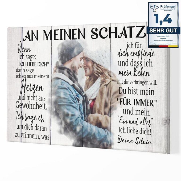 Deutsam Personalisierte Leinwand für meinen Liebsten – Valentinstagsgeschenk mit individueller Fotogestaltung für ihn oder sie, ideal für Mann oder Frau zum Jahrestag oder...