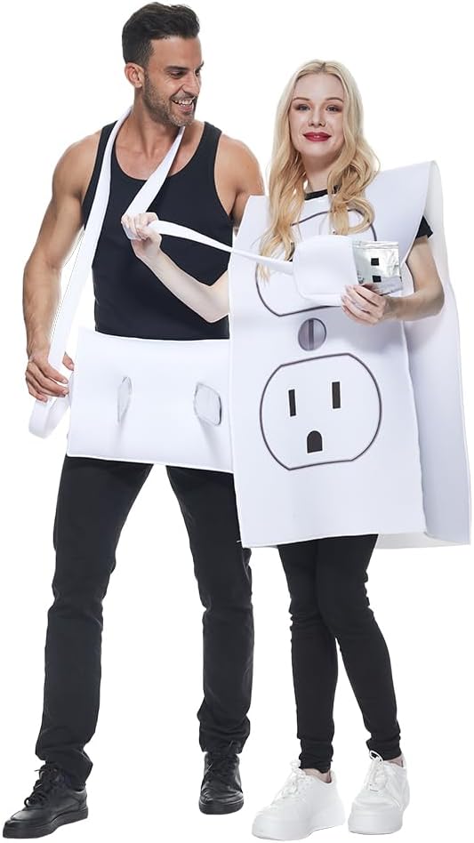 EraSpooky Bagel- und Kaffee-Kostümset für Erwachsene – Ideal für Party-Cosplay, Halloween, Fasching, Themenpartys, Rollenspiele und Paarkostüme