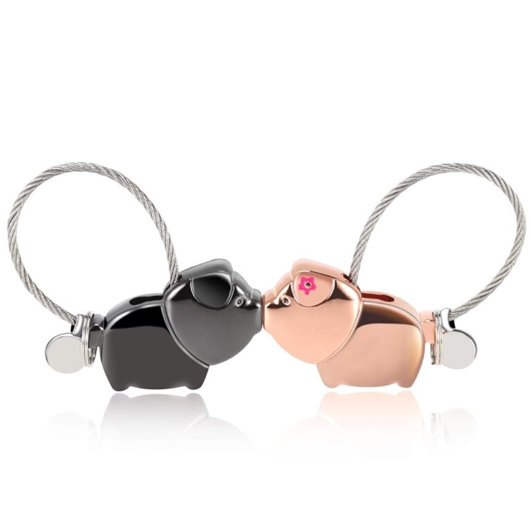 Foonii Paar Schlüsselanhänger - Abnehmbarer Magnet, Personalisierbares Design, ideales Geburtstagsgeschenk für Frauen und Männer, Freund und Freundin