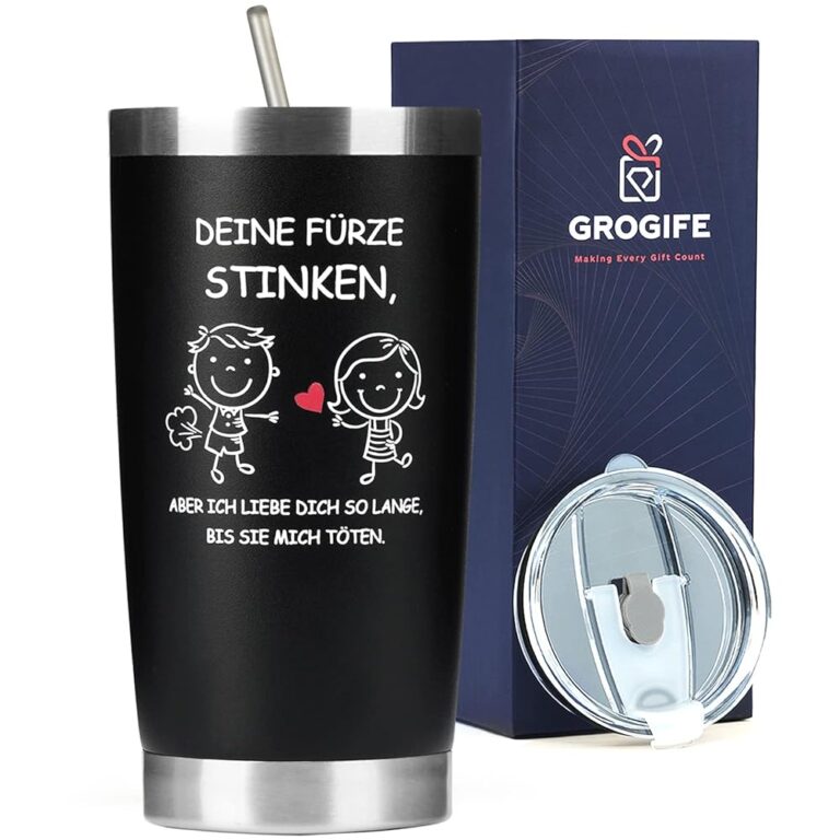 Grogife Valentinstagsgeschenke für Männer – Lustige Geschenke für Partner, Ehemänner und Lieblingsmenschen, ideal für Valentinstag, Jahrestag und Hochzeiten, inklusive Kaffeebecher