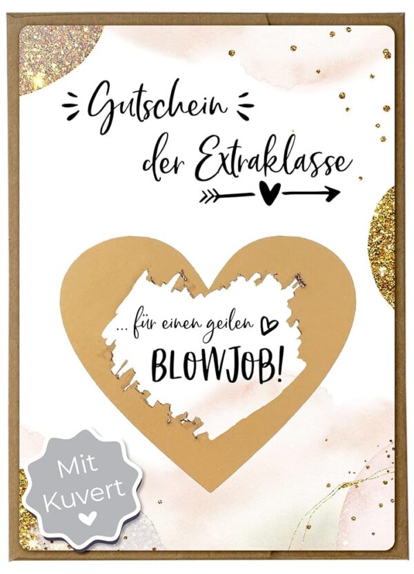 Joli Coon Valentinstagskarte für Männer mit Umschlag - Exklusiver Gutschein