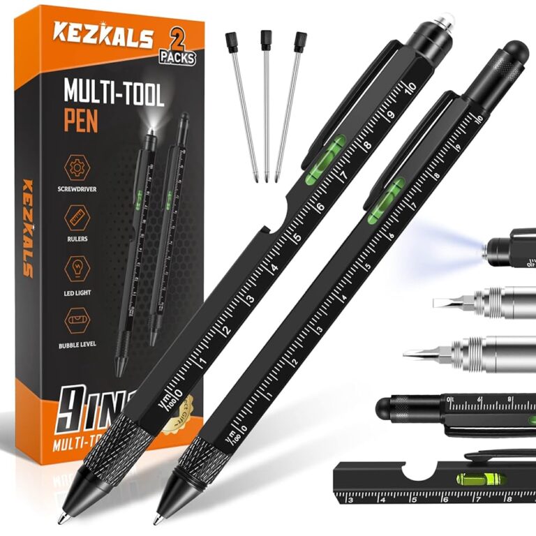 KEZKALS Geschenkset für Männer: 2er-Pack 9-in-1 Kugelschreiber, ideale Valentinstagsgeschenke für ihn, Geburtstagsgadgets und witzige kleine Geschenke für Männer