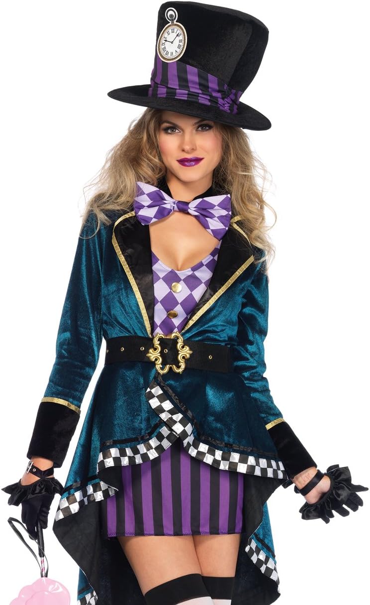 LEG AVENUE Damen Kostüm Delightful Hatter, Mehrfarbig, Größe L (EU 40)
