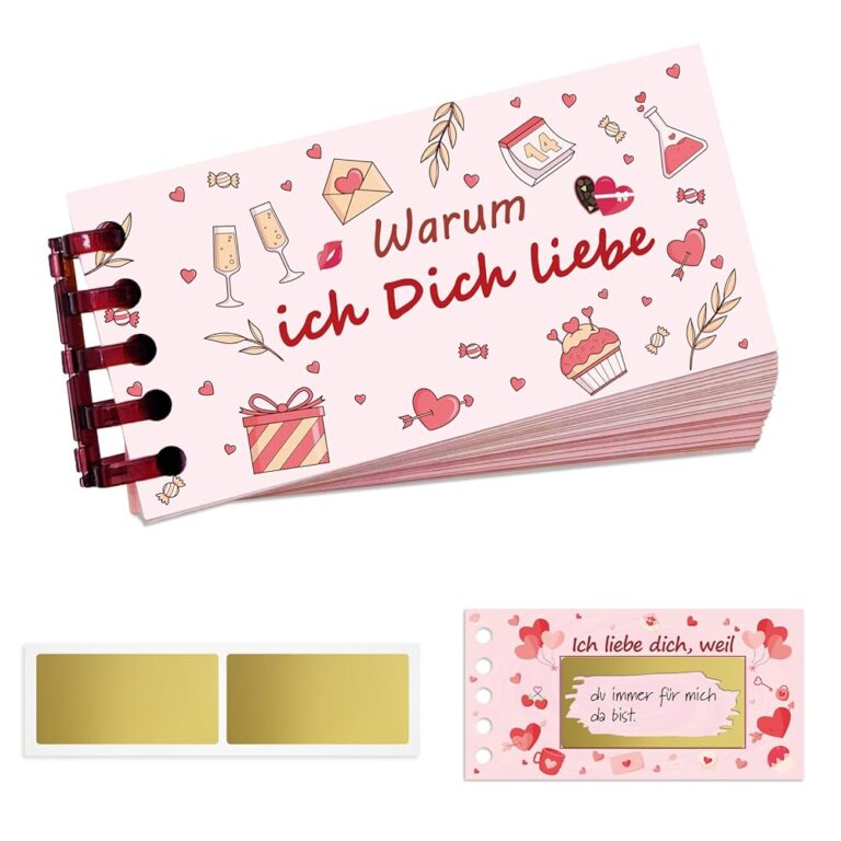 LOYEBOHU Valentinstagsgeschenke für Ihn und Sie: Rubbellose mit 'Ich Liebe Dich', Selbstgemachte Rubbelkarten, Geschenke für Männer und Frauen, Jahrestagsgeschenke für Partner