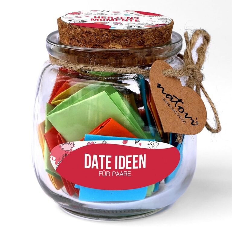 NATOVI® Date-Ideen für Paare - Erlebnisbox mit 52 einzigartigen Date-Vorschlägen - Geschenkideen für unvergessliche Momente zu zweit - Valentinstagsgeschenk für Ihn und Sie -