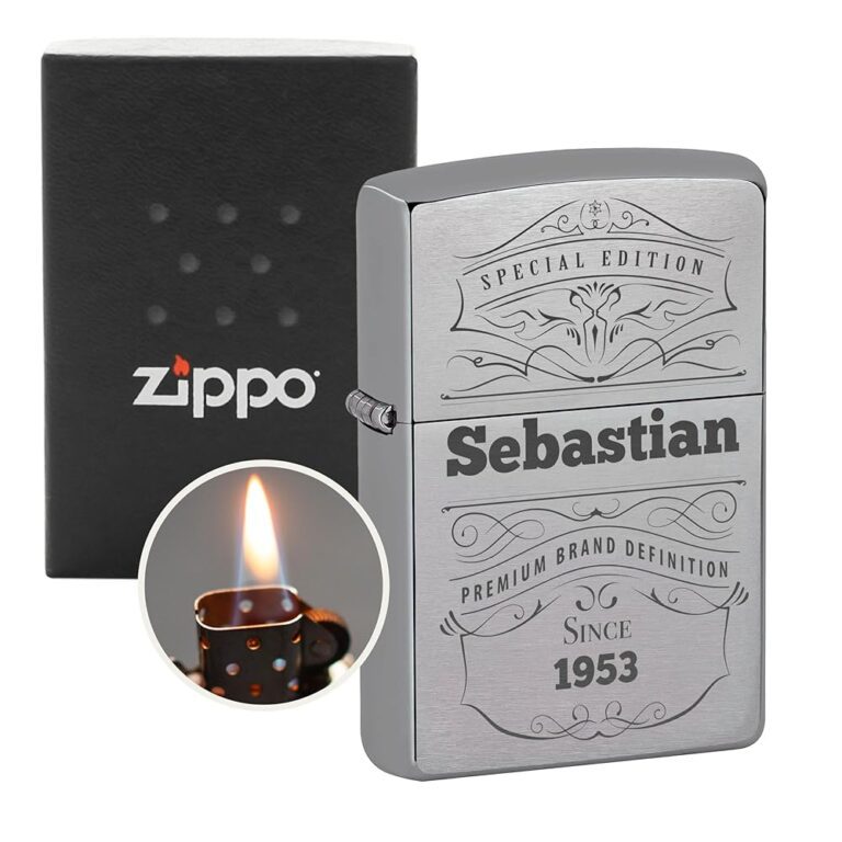 Personalisierbares Zippo Feuerzeug mit Gravur für Männer - außergewöhnliche Geschenke für Papa und Vater - Geschenkideen für Freund und Bruder