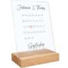 Personalisierte Acrylglas-Kalender mit Gravurzeile - Jahrestag - 20x15cm - Valentinstagsgeschenk für Paare - Individuelle Geschenke zum Valentinstag - Geschenkideen