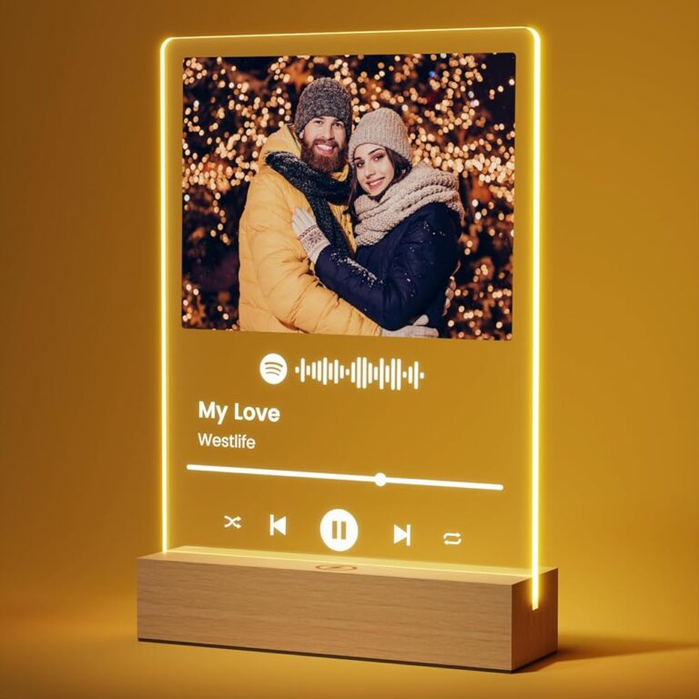 Personalisierte Spotify-Gläser – Einzigartige Geschenke für Frauen zu Valentinstag für Paare, Freunde und Männer – Fotogeschenke für den besonderen Anlass