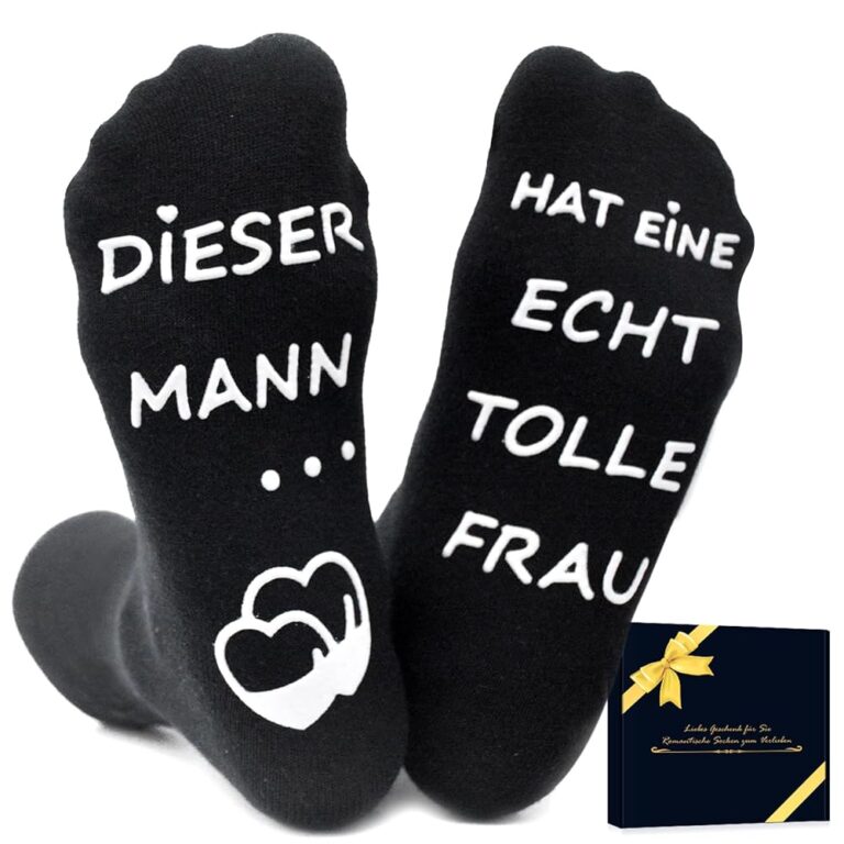 QMofeixiaodianQ Lustige Socken für Paare - Geschenkideen zum Hochzeitstag, Valentinstag, Jahrestag und Geburtstag für Frauen und Männer