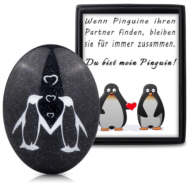Rebundex Pinguin Geschenk zum Jahrestag für Ihn und Sie – Partnergeschenke, Pärchen Geschenke, Hochzeitstagsgeschenk, Hochzeitsgeschenk und Ornamente