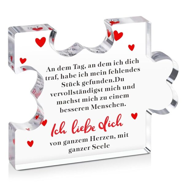 Romantisches Valentinstagsgeschenk für Sie und Ihn: Graviertes Acrylblock-Puzzle für Frauen und Freundinnen – ideale Valentinstags- und Geburtstagsgeschenke
