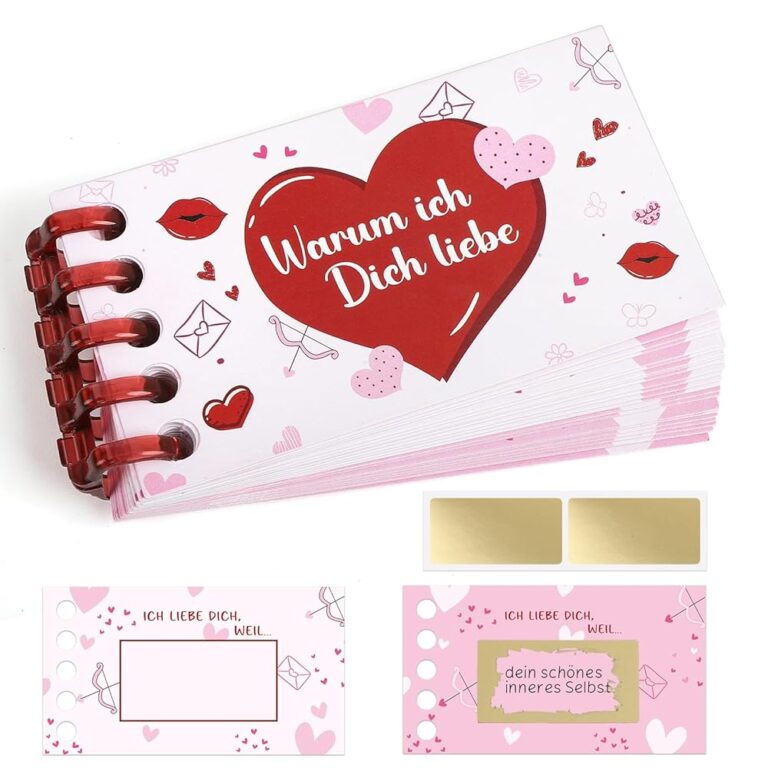 Rubbelkarten zum Valentinstag – Romantisches Geschenk für ihn und sie, Jahrestagsgeschenk für Männer und Frauen, Ich liebe dich Geschenke für