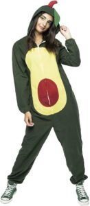 Rubies Avocado-Kostüm für Erwachsene, Unisex, Einheitsgröße, Kapuzen-Jumpsuit, ideal für Halloween, Karneval, Partys, Junggesellenabschiede, Cosplay und Geburtstagsfeiern