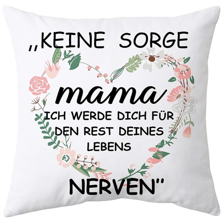 Shoppawhile Kissenbezug 45x45cm in Weiß - Geschenke für Mama zum Geburtstag, Muttertag und Weihnachten