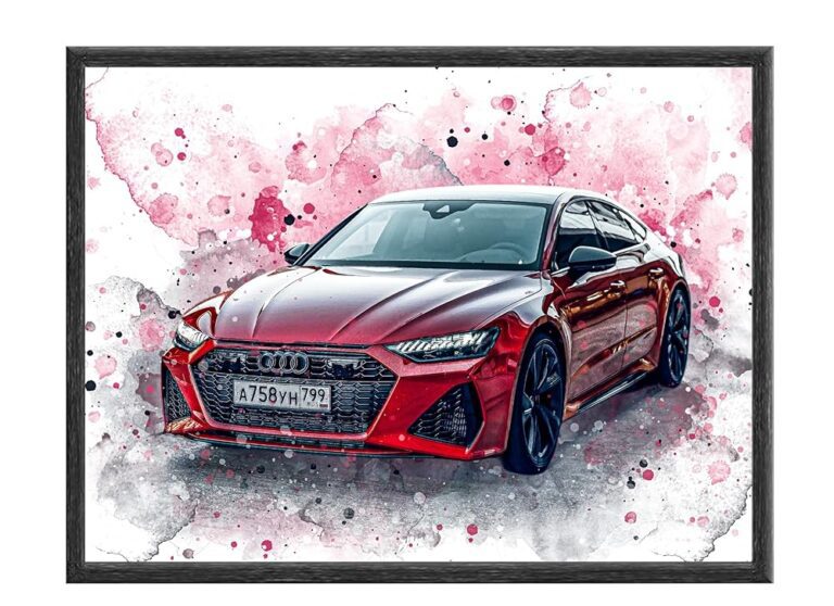 STEIGEL® Dein Fahrzeug als individuelles Portrait – Auto, Motorrad, Traktor u.v.m. – erhältlich als Poster, Leinwand oder gerahmtes Bild – das perfekte Geschenk (Poster, 20x30)