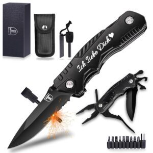 Valentinstag Multitool Taschenmesser Geschenk für Männer, Jahrestagsgeschenk für ihn - Partnergeschenke für Geburtstage und Hochzeiten, Ich liebe dich Geschenke für
