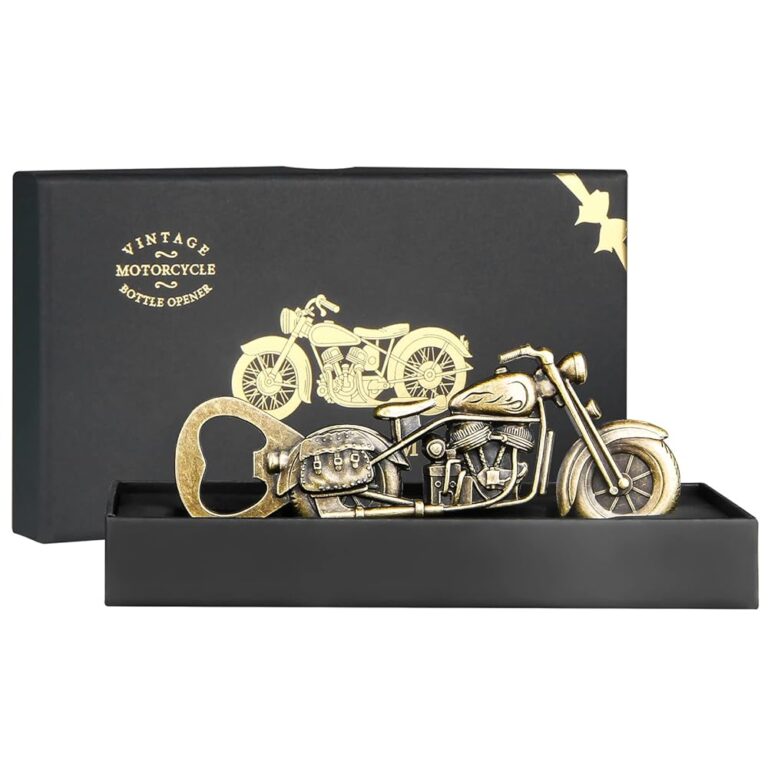 Valentinstagsgeschenk für Männer: Vintage Motorrad Bierflaschenöffner für Ehemann, Freund und Partner, ideal als Vatertags- oder Geburtstagsgeschenk, inklusive Grußkarte
