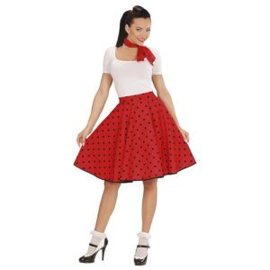 W WIDMANN MILANO Karnevalskostüm im 50er Jahre Stil - Polka-Rock mit Halstuch, gepunktet, Rockabilly, Rock'n'Roll