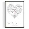 Wo alles begann: Personalisierte Geschenk-Koordinaten für Frauen – Perfekt als Jahrestagsgeschenk für ihn und sie – Ideales Geschenk für Partner und Freundinnen