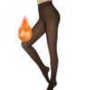 AMIYOYO Damen Thermo-Strumpfhose - Gefütterte Fleece Leggings, warme High Waist Pantyhose, blickdicht für den Winter