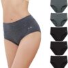 Anqier Damenunterhosen, 5er Set Hohe Taille Stretch Baumwolle Atmungsaktive und Weiche Panties für Frauen