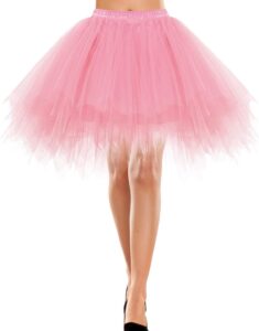 Bbonlinedress Vintage Tüllrock Petticoat im 50er Jahre Stil – kurzer Ballett-Tanzrock für Tanzkleider und Ballkleider