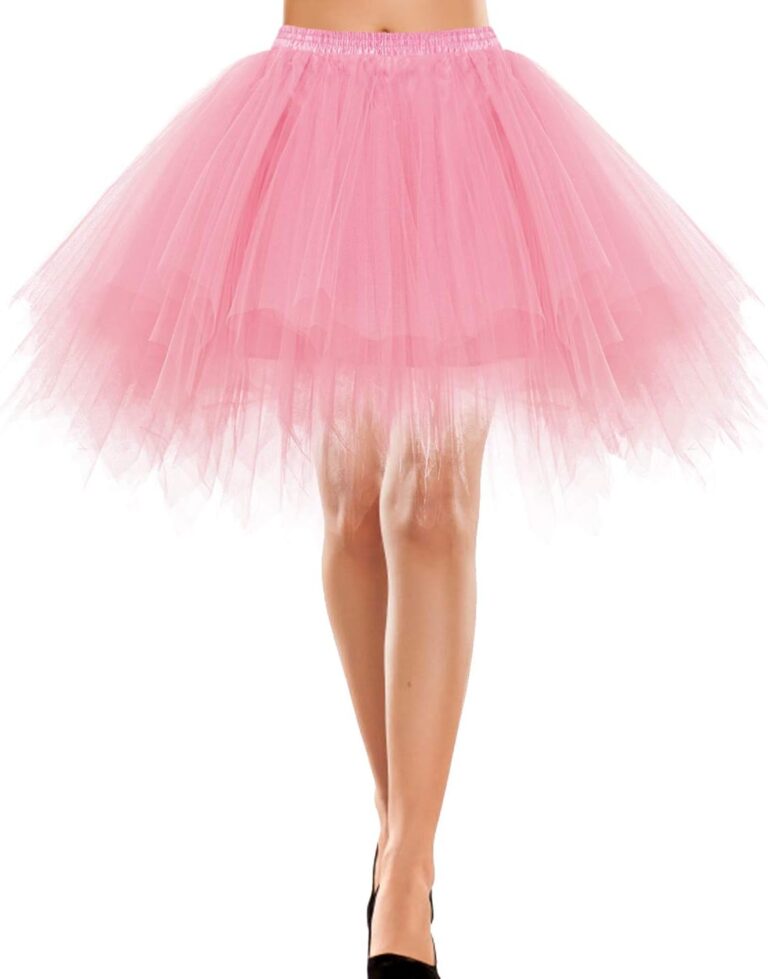 Bbonlinedress Vintage Tüllrock Petticoat im 50er Jahre Stil – kurzer Ballett-Tanzrock für Tanzkleider und Ballkleider