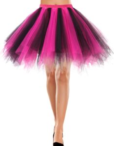 Bbonlinedress Vintage Tüllrock Petticoat Unterrock im 50er Jahre Stil – Kürzerer Retro Tanzrock für Ballet und Bälle