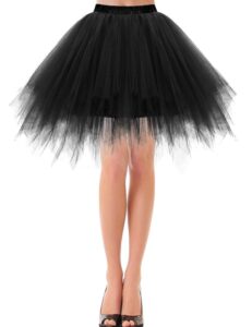 Bbonlinedress Vintage Tutu Tüllrock Petticoat Unterrock 50er Jahre Ballet Tanzrock Kurz Retro Ballkleid