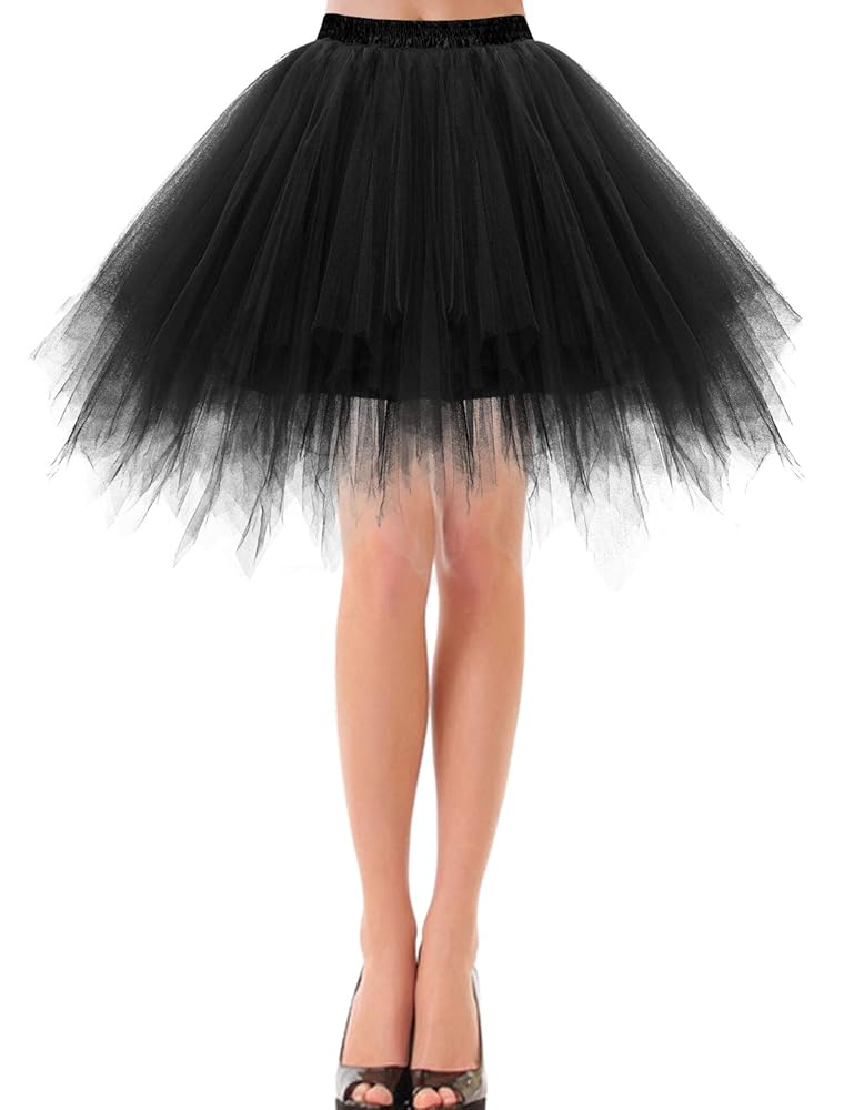 Bbonlinedress Vintage Tutu Tüllrock Petticoat Unterrock 50er Jahre Ballet Tanzrock Kurz Retro Ballkleid